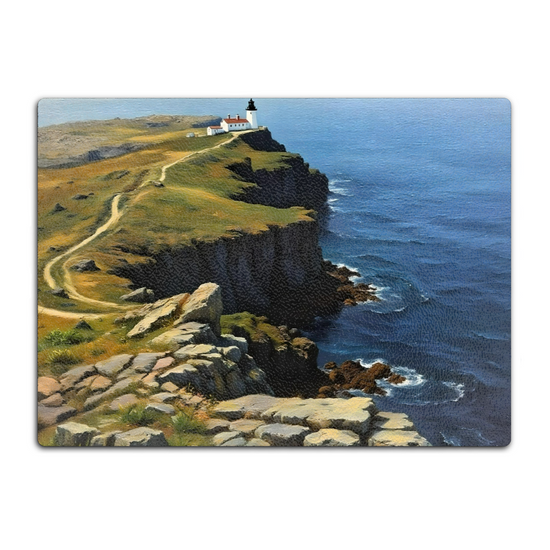 The Stylish Textured Glass Chopping  Board. Neist Point. Isle of Skye. Scotland.