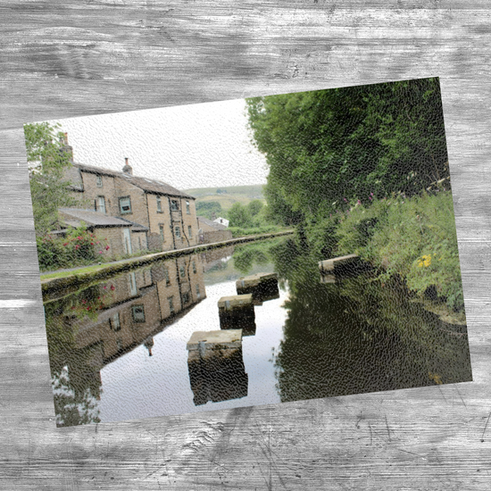 The Stylish Textured Glass Chopping Board. Standedge Canal. Huddersfield. West Yorkshire. England.