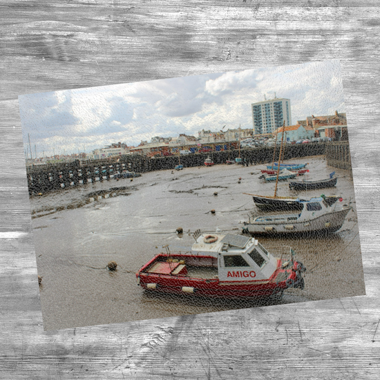 The Stylish Textured Glass Chopping Board. Bridlington. East Riding of Yorkshire. England.