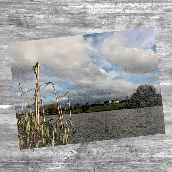 The Stylish Textured Glass Chopping Board. Greasbrough Dam. Rotherham. South Yorkshire. England.