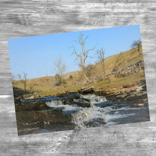 The Stylish Textured Glass Chopping Board. Ingleton Waterfall Trail. Yorkshire Dales National Park. England.