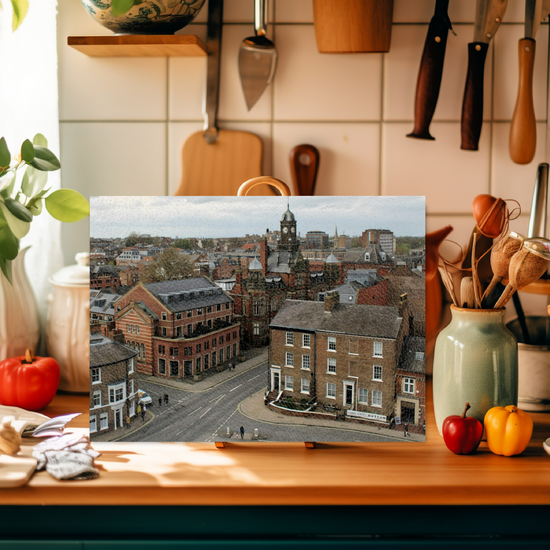 The Stylish Textured Glass Chopping Board. York. North Yorkshire. England.
