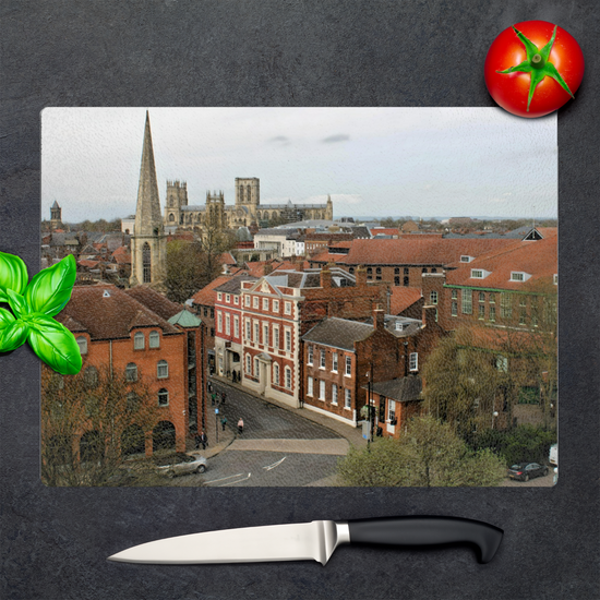 The Stylish Textured Glass Chopping Board. York. North Yorkshire. England.
