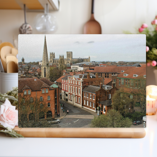 The Stylish Textured Glass Chopping Board. York. North Yorkshire. England.