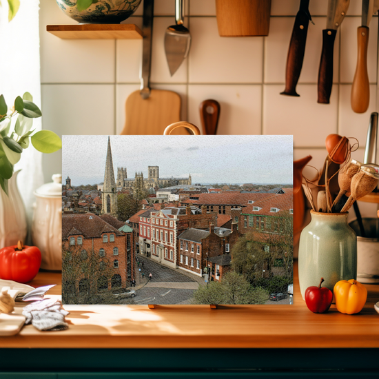 The Stylish Textured Glass Chopping Board. York. North Yorkshire. England.
