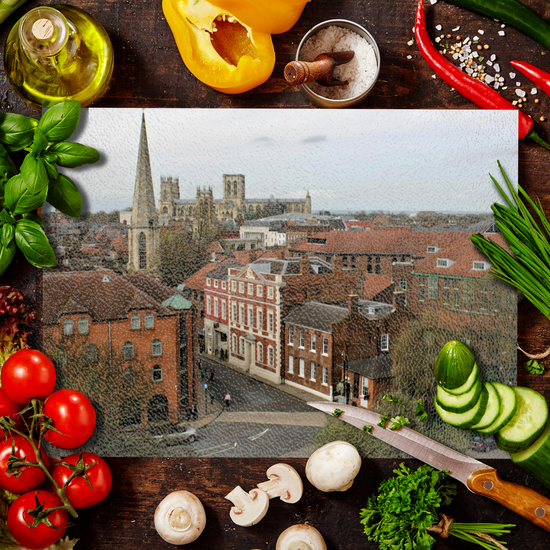 The Stylish Textured Glass Chopping Board. York. North Yorkshire. England.