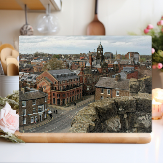The Stylish Textured Glass Chopping Board. York. North Yorkshire. England.