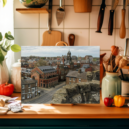 The Stylish Textured Glass Chopping Board. York. North Yorkshire. England.
