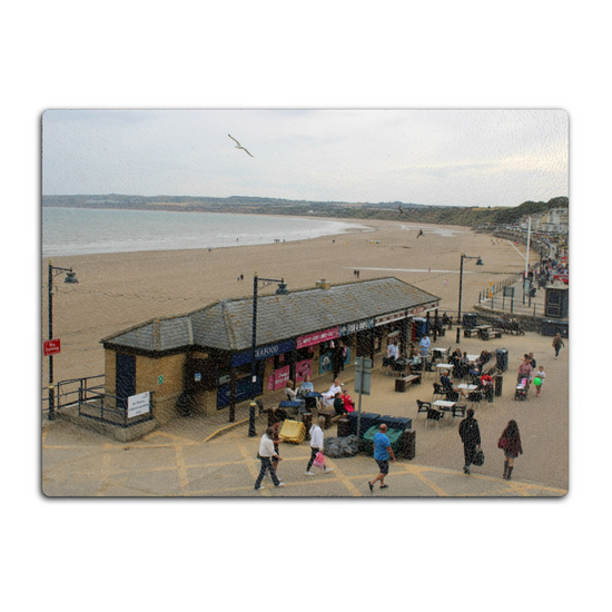 The Stylish Textured Glass Chopping Board. Filey. North Yorkshire. England.