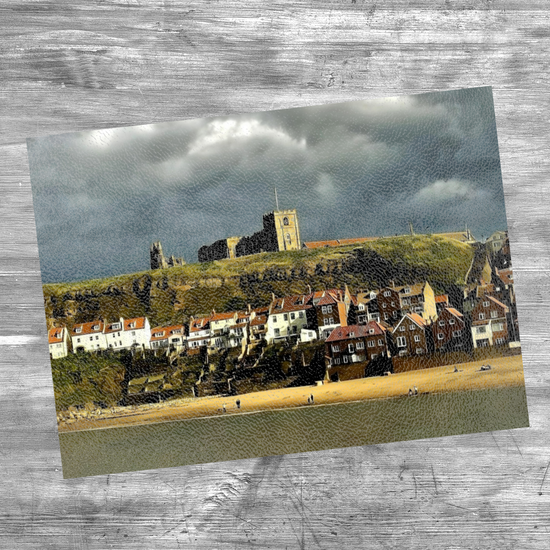 The Stylish Textured Glass Chopping Board. Whitby. North Yorkshire. England.