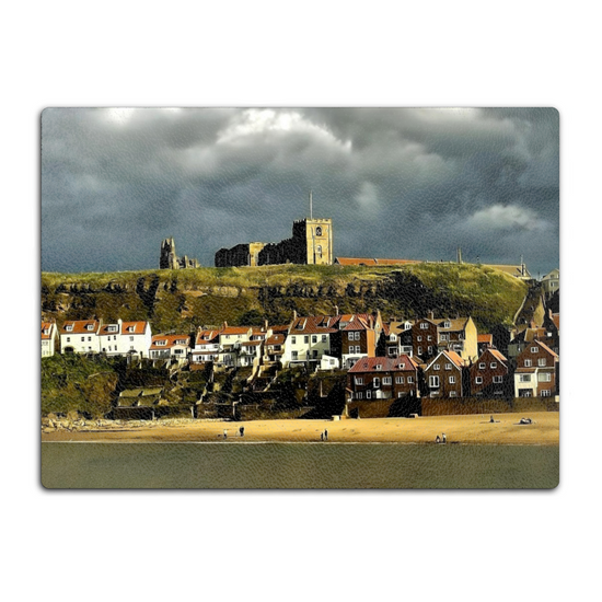 The Stylish Textured Glass Chopping Board. Whitby. North Yorkshire. England.