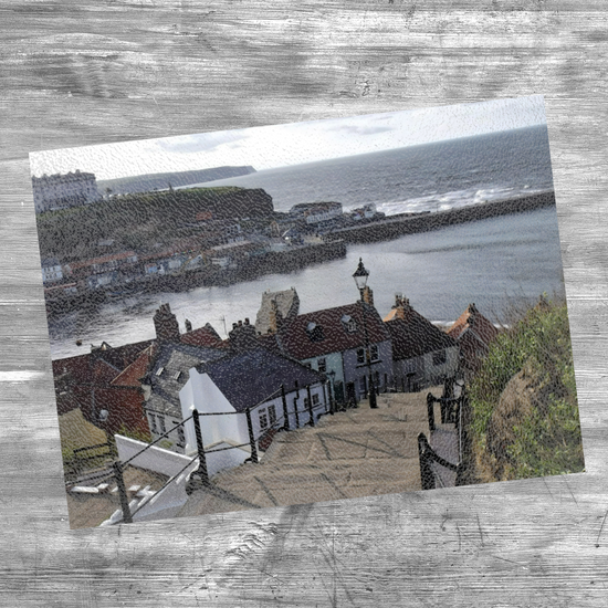 The Stylish Textured Glass Chopping Board. Whitby. North  Yorkshire. England.
