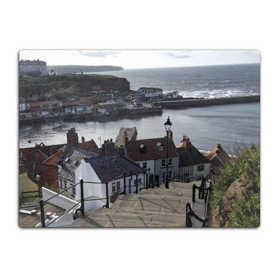 The Stylish Textured Glass Chopping Board. Whitby. North  Yorkshire. England.