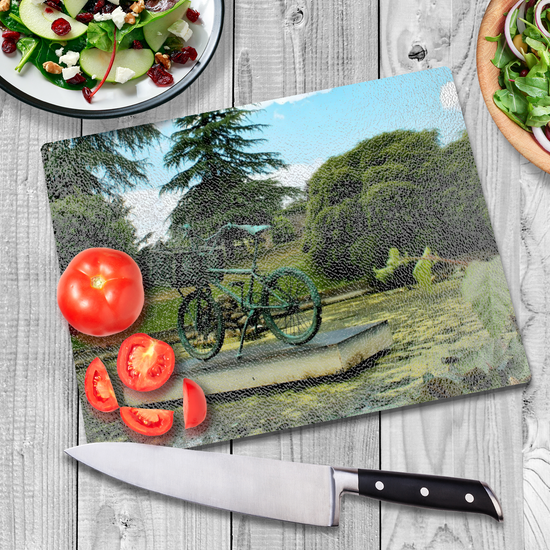 The Stylish Textured Glass Chopping Board. Yorkshire Sculpture  Park. Wakefield. West Yorkshire. England.