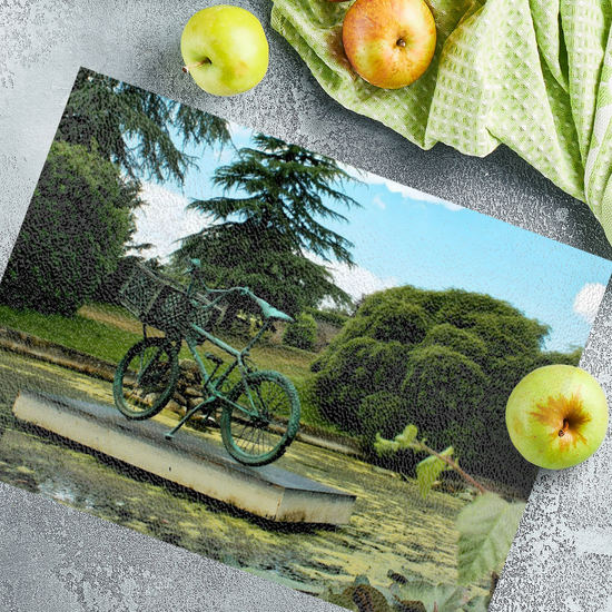 The Stylish Textured Glass Chopping Board. Yorkshire Sculpture  Park. Wakefield. West Yorkshire. England.