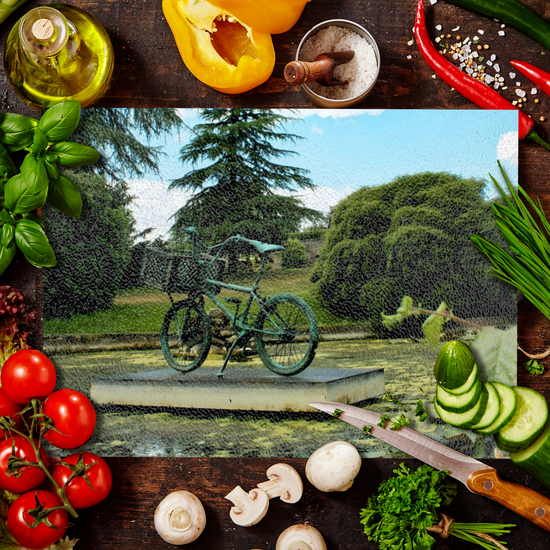 The Stylish Textured Glass Chopping Board. Yorkshire Sculpture  Park. Wakefield. West Yorkshire. England.