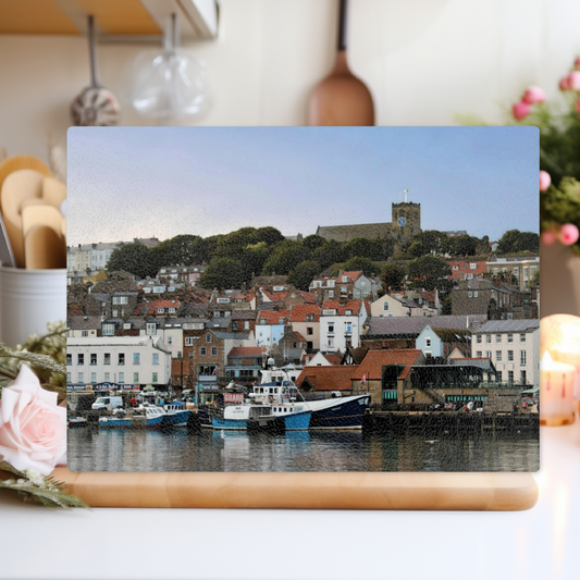 The Stylish Textured Glass Chopping Board. Scarborough. North Yorkshire. England.