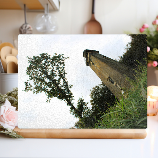The Stylish Textured Glass Chopping Board. Hoober Stand. Rotherham. South Yorkshire. England.