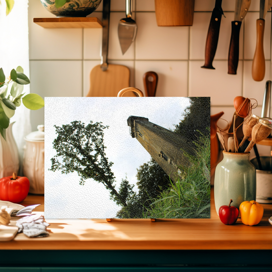 The Stylish Textured Glass Chopping Board. Hoober Stand. Rotherham. South Yorkshire. England.