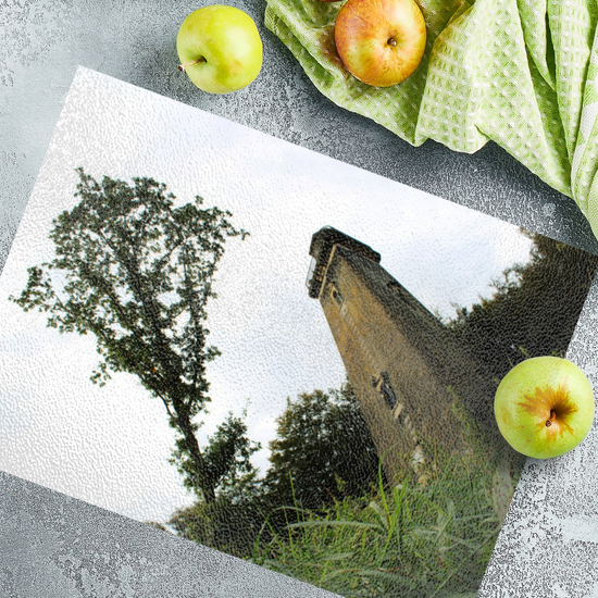 The Stylish Textured Glass Chopping Board. Hoober Stand. Rotherham. South Yorkshire. England.