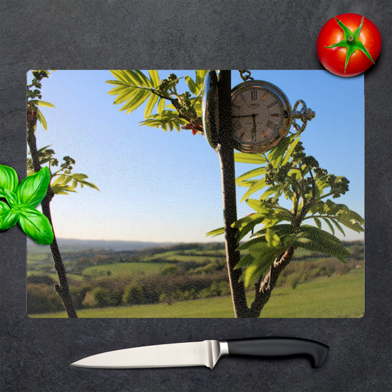 The Stylish Textured  Glass Chopping Board. Grange Golf Course.  Rotherham. South Yorkshire. England.