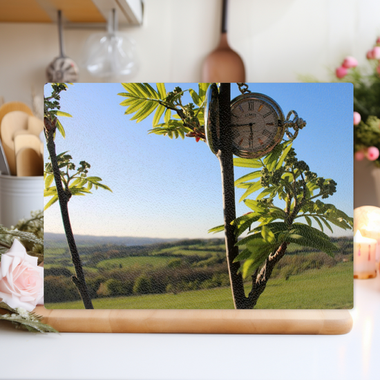 The Stylish Textured  Glass Chopping Board. Grange Golf Course.  Rotherham. South Yorkshire. England.