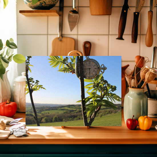The Stylish Textured  Glass Chopping Board. Grange Golf Course.  Rotherham. South Yorkshire. England.