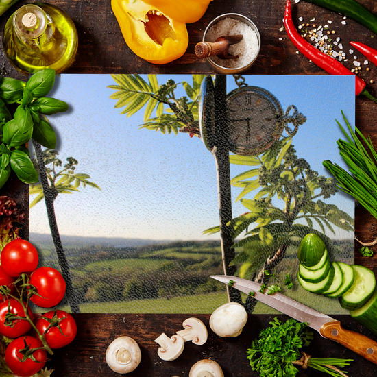 The Stylish Textured  Glass Chopping Board. Grange Golf Course.  Rotherham. South Yorkshire. England.
