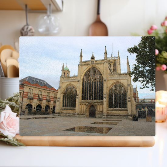 The Stylish Textured Glass Chopping Board. Hull Minster. East Riding of Yorkshire. England.