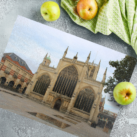 The Stylish Textured Glass Chopping Board. Hull Minster. East Riding of Yorkshire. England.