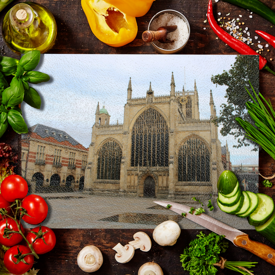 The Stylish Textured Glass Chopping Board. Hull Minster. East Riding of Yorkshire. England.