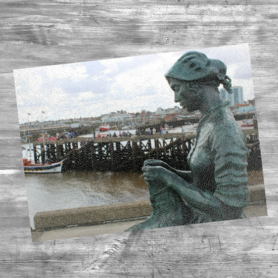 The Stylish Textured Glass Chopping Board. Bridlington. East Riding of Yorkshire. England.