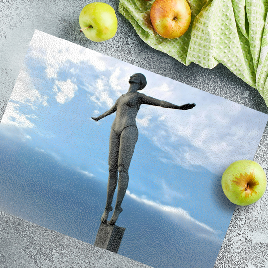 The Stylish Textured Glass Chopping Board. Scarborough Diving  Belle. North Yorkshire. England.