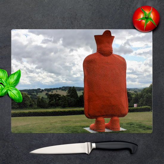 The Stylish Textured Glass Chopping  Board. Yorkshire Sculpture Park. Wakefield. West Yorkshire. England.