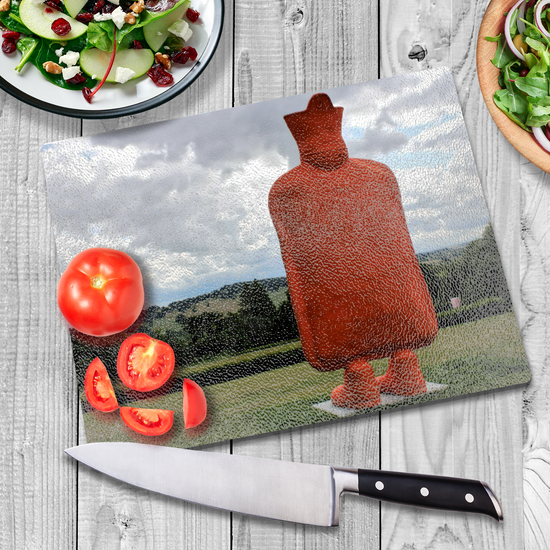 The Stylish Textured Glass Chopping  Board. Yorkshire Sculpture Park. Wakefield. West Yorkshire. England.