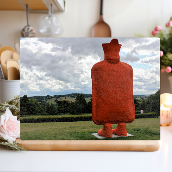 The Stylish Textured Glass Chopping  Board. Yorkshire Sculpture Park. Wakefield. West Yorkshire. England.