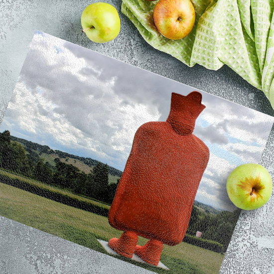 The Stylish Textured Glass Chopping  Board. Yorkshire Sculpture Park. Wakefield. West Yorkshire. England.