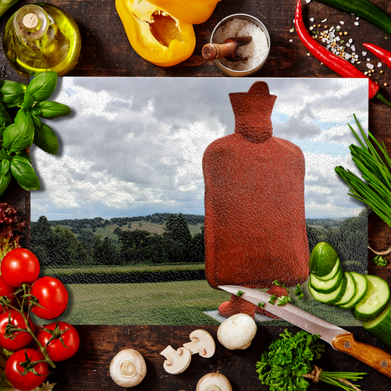The Stylish Textured Glass Chopping  Board. Yorkshire Sculpture Park. Wakefield. West Yorkshire. England.