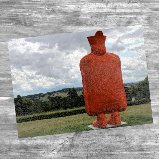 The Stylish Textured Glass Chopping  Board. Yorkshire Sculpture Park. Wakefield. West Yorkshire. England.