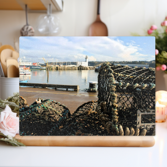 The Stylish Textured Glass Chopping Board. Scarborough. North Yorkshire. England.