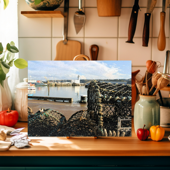 The Stylish Textured Glass Chopping Board. Scarborough. North Yorkshire. England.