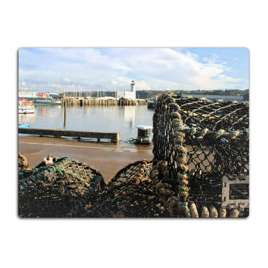 The Stylish Textured Glass Chopping Board. Scarborough. North Yorkshire. England.