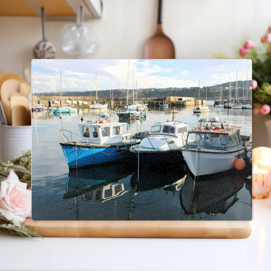 The Stylish Textured Glass Chopping Board. Scarborough. North Yorkshire. England.
