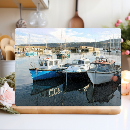 The Stylish Textured Glass Chopping Board. Scarborough. North Yorkshire. England.