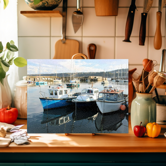 The Stylish Textured Glass Chopping Board. Scarborough. North Yorkshire. England.