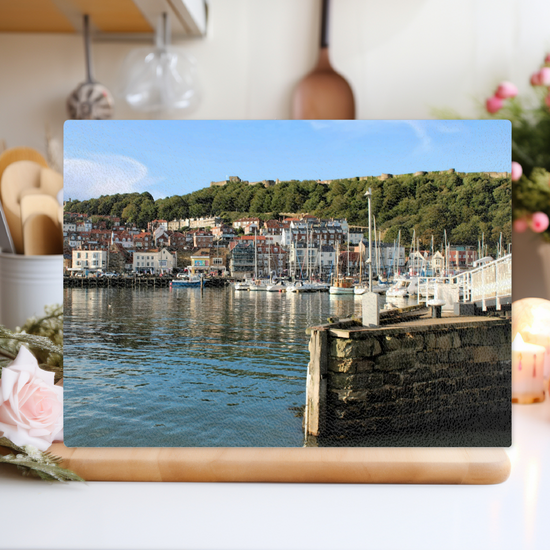 The Stylish Textured Glass Chopping Board. Scarborough. North Yorkshire. England.