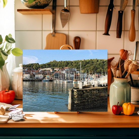 The Stylish Textured Glass Chopping Board. Scarborough. North Yorkshire. England.