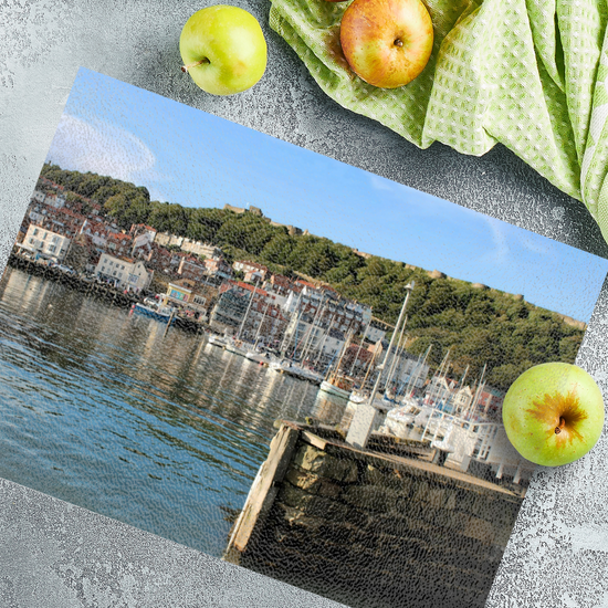 The Stylish Textured Glass Chopping Board. Scarborough. North Yorkshire. England.