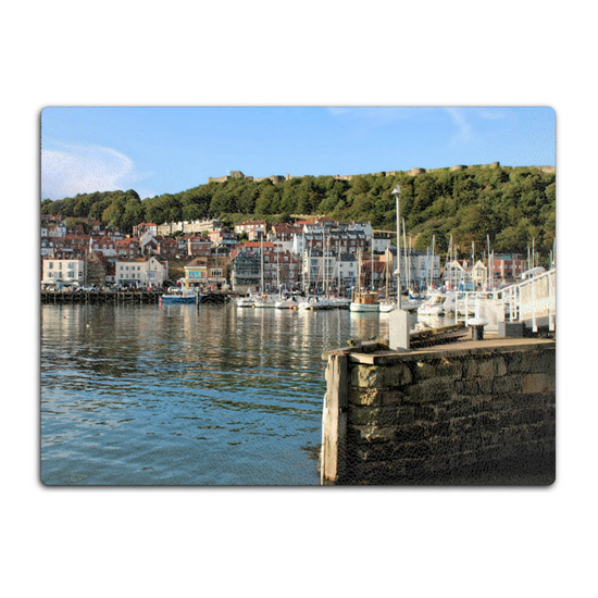 The Stylish Textured Glass Chopping Board. Scarborough. North Yorkshire. England.