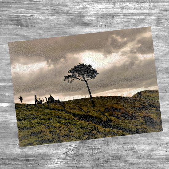 The Stylish Textured Glass Chopping Board. Mam Tor. Peak District National Park. Derbyshire. England.